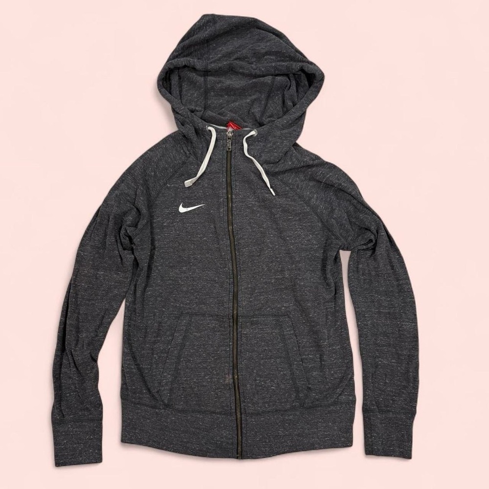 Nike Hoodie Lightweight Shirt Weight in Heathered Charcoal Grey
